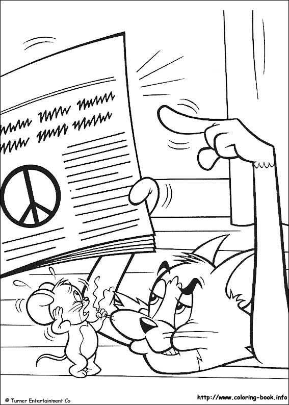 Tom and Jerry coloring picture